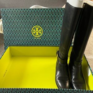 Tory Burch Knee High Boots | black calf leather | size 6.5